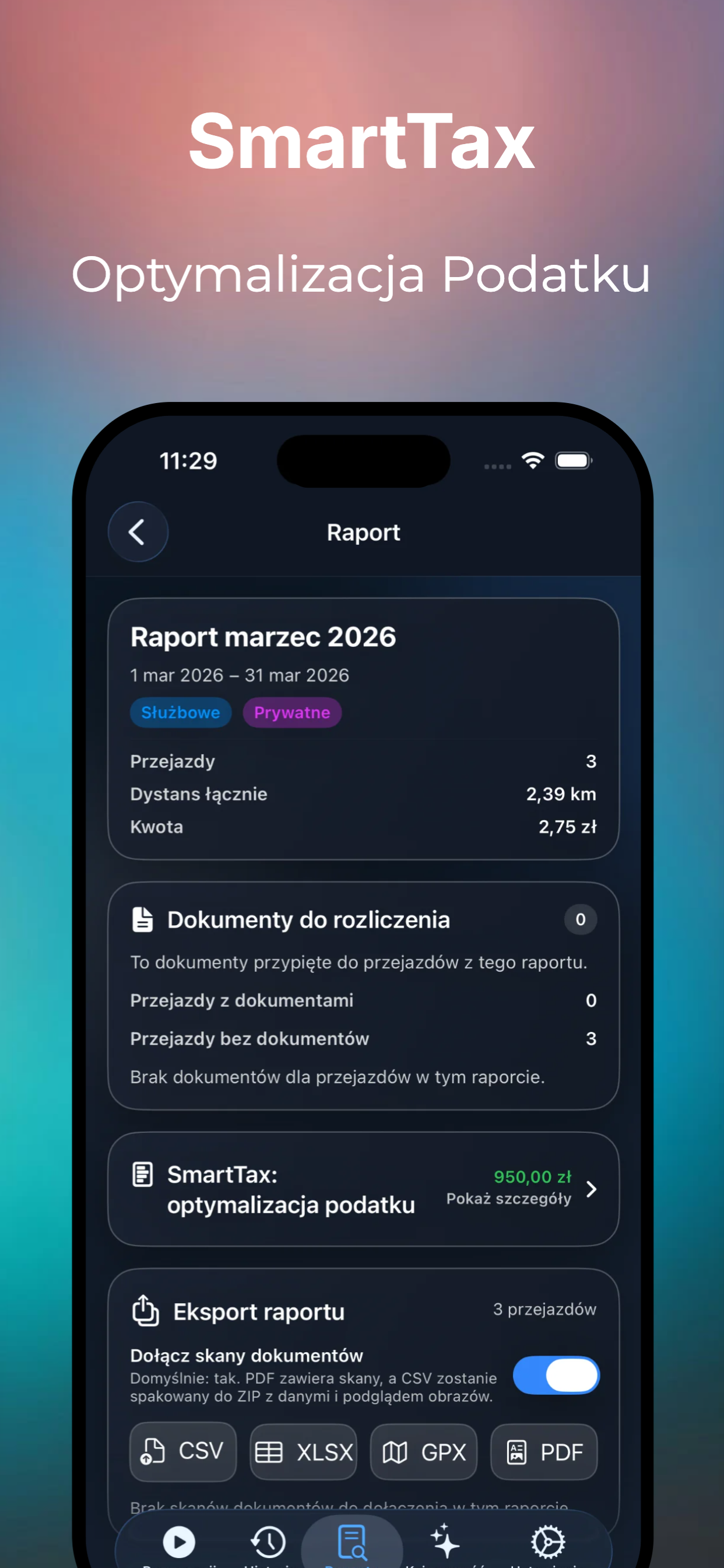 Klasyfikacja przejazdów i miesięczne podsumowanie